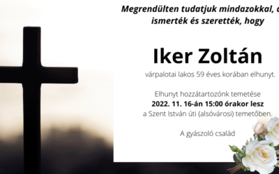 Iker Zoltán-gyászjelentés