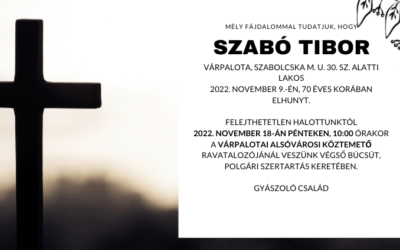 SZABÓ TIBOR-gyászjelentés