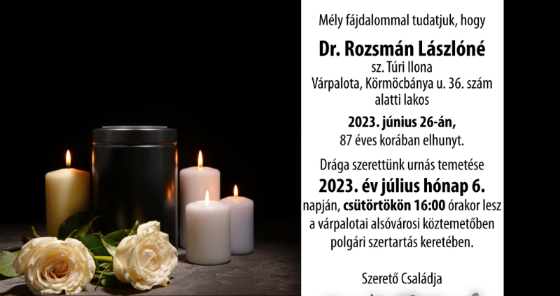 Dr. Rozsmán Lászlóné