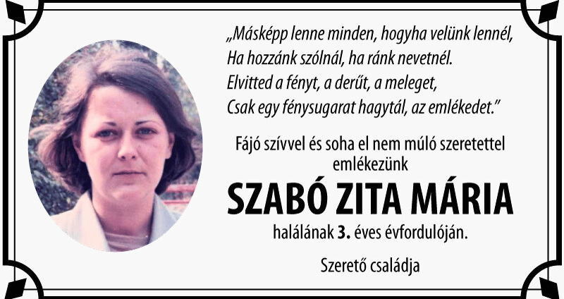 Szabó Zita Mária főkép