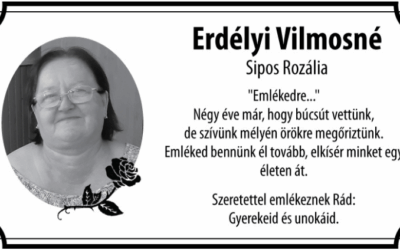 Erdélyi Vilmosné-megemlékezés
