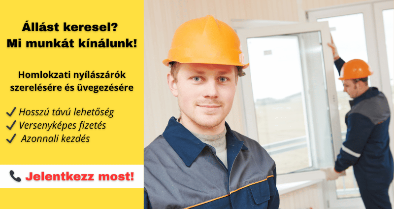 homlokzati nyílászárók szereléshez, üvegezésre pétfürdő, várpalota