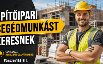 Építőipari segédmunkás állásajánlat