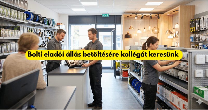 Bolti eladói állás betöltésére kollégát keresünk