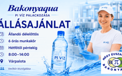 PI VÍZ  palackozása és vevőkiszolgálói munkakör állásajánlata Várpalotán