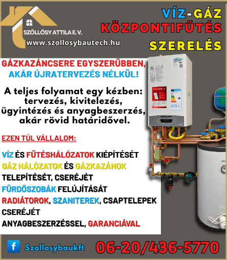 VÍZ GÁZ ÉS KPF. FŰTÉS SZerelés várpalota szolg.old. 2025-2026