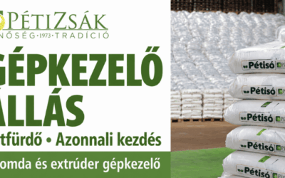 Gépkezelő állás Pétfürdőn – azonnali kezdéssel a Péti zsáknál