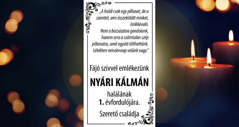 Nyári Kálmán megemlékezés